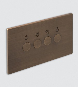 Electric plate with round buttons