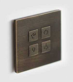 Designer switch plates with buttons