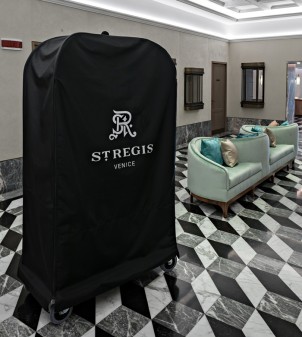 Luggage cart cover for hotels