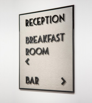 Room number signs for hotels in Plexiglass