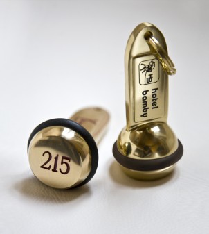 Brass key fob with engraving
