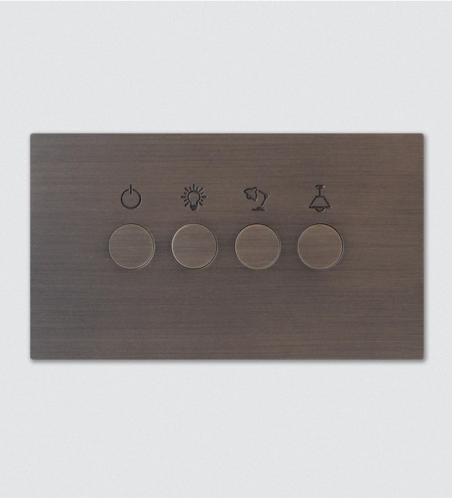 Electric plate with round buttons