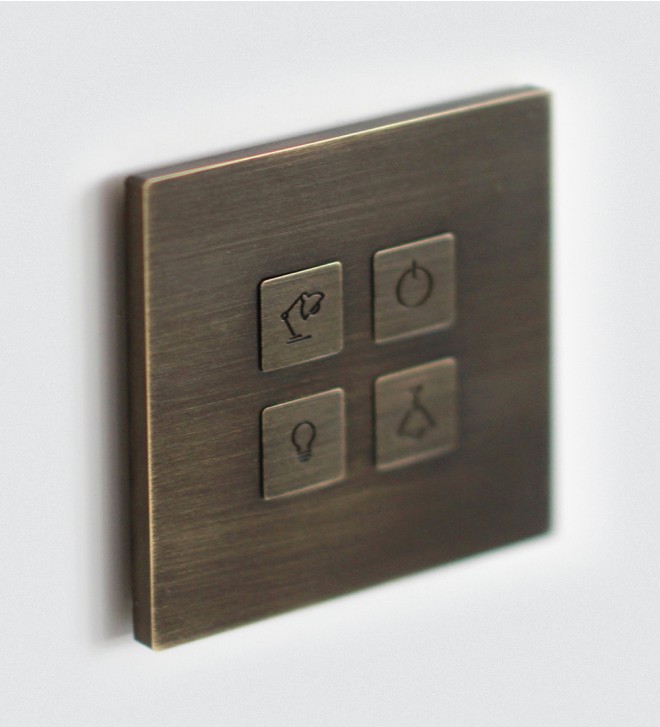 Designer switch plates with buttons