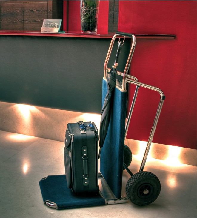 Folding hotel luggage cart