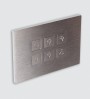 Electric plates in stainless steel with buttons