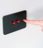 Flush mount electric switch plate with buttons