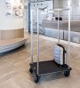 Steel hotel luggage trolley