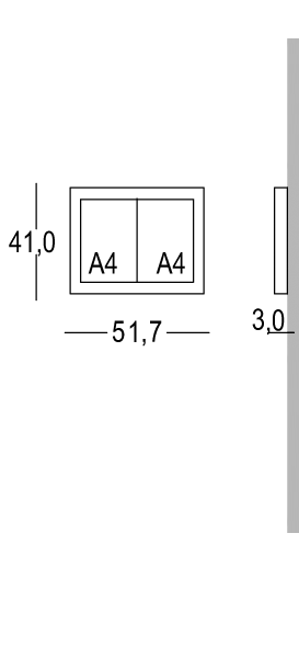 Menu display, two A4 sheet version